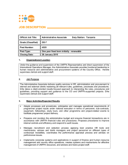 JOB PROFILE DESCRIPTIONS - Country Page List