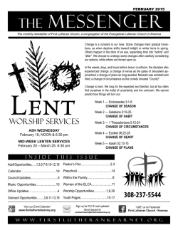 THE MESSENGER - First Lutheran Church