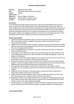 Regional Manager &ndash; What Works in Open