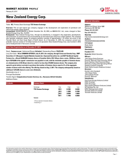 New Zealand Energy Corp.