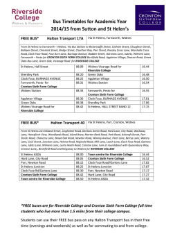 St Helens - Riverside College Halton