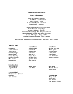 Elementary Handbook - La Farge School District