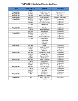 FY14/15 PBC High School Graduation Dates