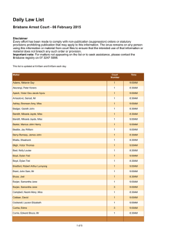 Brisbane Arrest Court