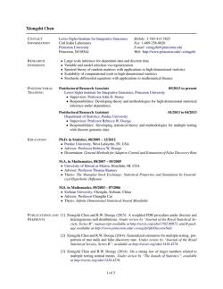 Xiongzhi Chen - Princeton University