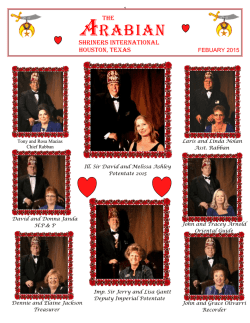 Current Newsletter - Arabia Shrine Temple