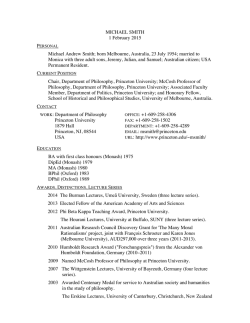 cv msmith 2015 - Princeton University