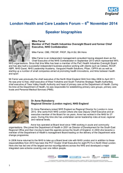 Speaker biographies