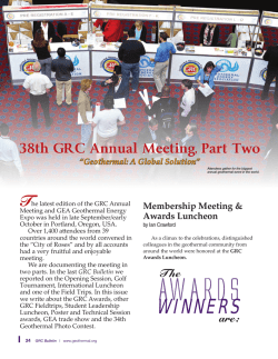 AWARDS - Geothermal Resources Council
