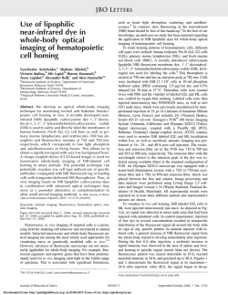 Use of lipophilic near-infrared dye in whole