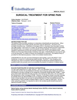 Surgical Treatment for Spine Pain
