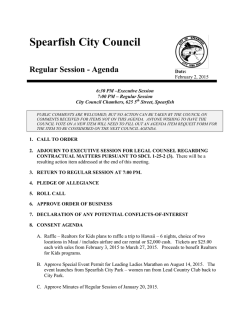 Agenda - City of Spearfish