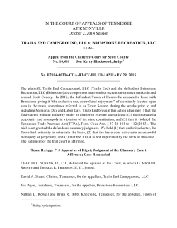 Trails End Campground, LLC v. Brimstone Recreation, LLC et al.