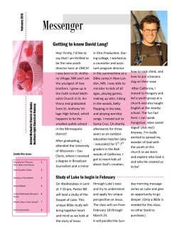 February Messenger 2015 - Anoka United Methodist Church