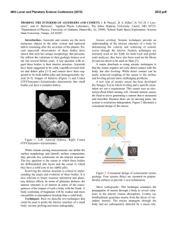 PROBING THE INTERIOR OF ASTEROIDS AND COMETS. J. B.