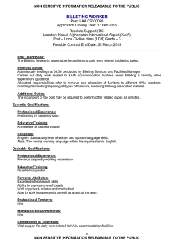 BILLETING WORKER - Isaf