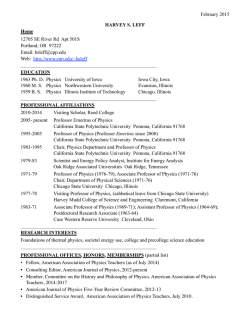 Resum&eacute; - Cal Poly Pomona
