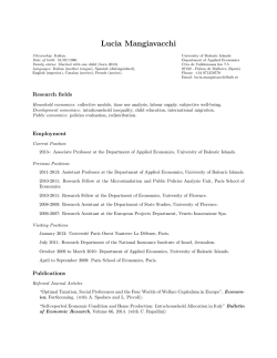 Lucia Mangiavacchi - Universitat de les Illes Balears