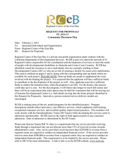 Request for Proposals- Community Placement Plan FY 2014-2015