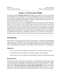 Project 2: Web Security Pitfalls