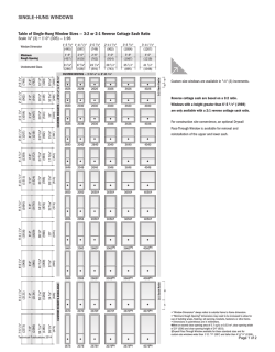 100 Series - Single-Hung Reverse Cottage Sash