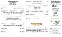 Bulletin - White Oak Baptist Church