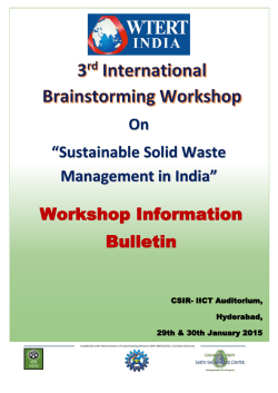 On &ldquo;Sustainable Solid Waste Management in India