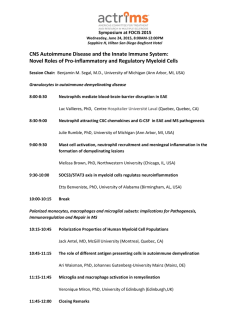 CNS Autoimmune Disease and the Innate Immune System