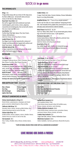 print here - Rock 101 Grill