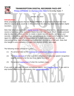 TRANSCRIPTION DIGITAL RECORDER FACE-OFF