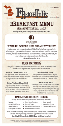 eigh te s BreakFaSt meNU