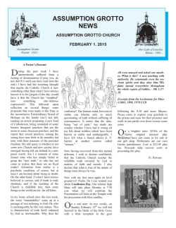 This Weeks Bulletin - Assumption Grotto Church