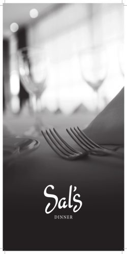 Dinner Menu - Bluegrass Hospitality Group