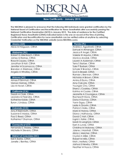 2015 January Certificants Report (PDF)