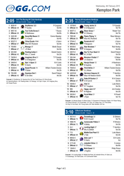 GG.COM Printable Racecard