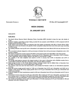 weekly review - The Financial Markets Directory