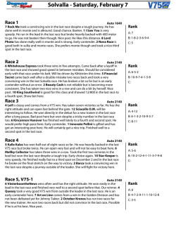 Solvalla - Saturday, February 7