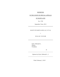 REPORTED IN THE COURT OF SPECIAL APPEALS