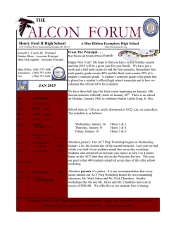 Henry Ford II High School JAN 2015