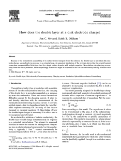 How does the double layer at a disk electrode