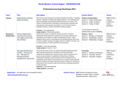 North-Western Victoria Region &ndash; METROPOLITAN