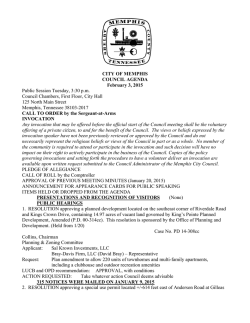 CITY OF MEMPHIS COUNCIL AGENDA February