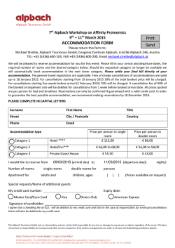 Accommodation Form Alpbach 2015