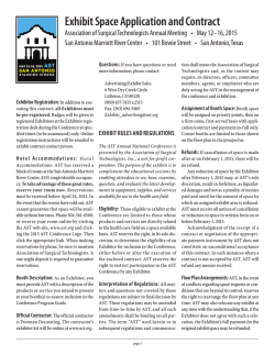 Exhibitor Rules and Regulations