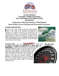 ECO 202 601 - Red Rocks Community College