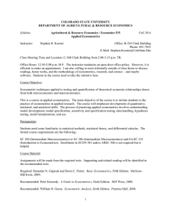 Koontz - The College of Agricultural Sciences