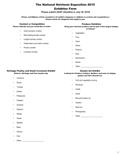 Exhibitor Form - Heirloom Expo