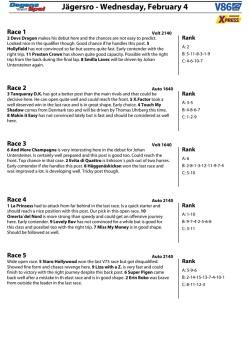 J&auml;gersro - Wednesday, February 4