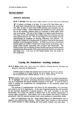 Laying the foundation