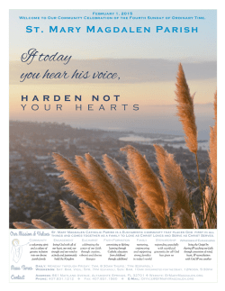 This Week - St. Mary Magdalen Catholic Church